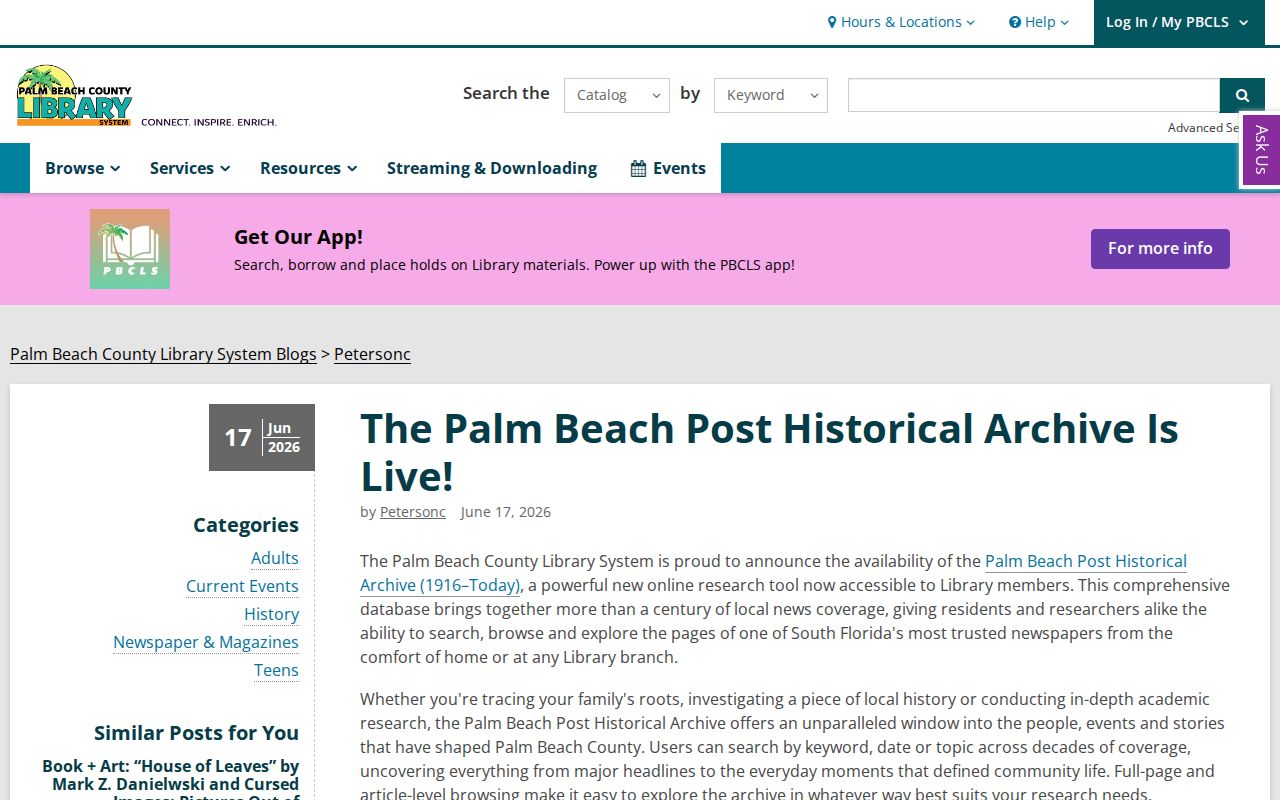 Greenacres city directory research using Palm Beach Post historical archive