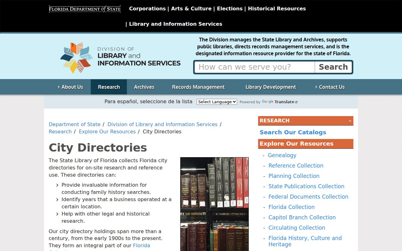 Greenacres city directory research through State Library holdings
