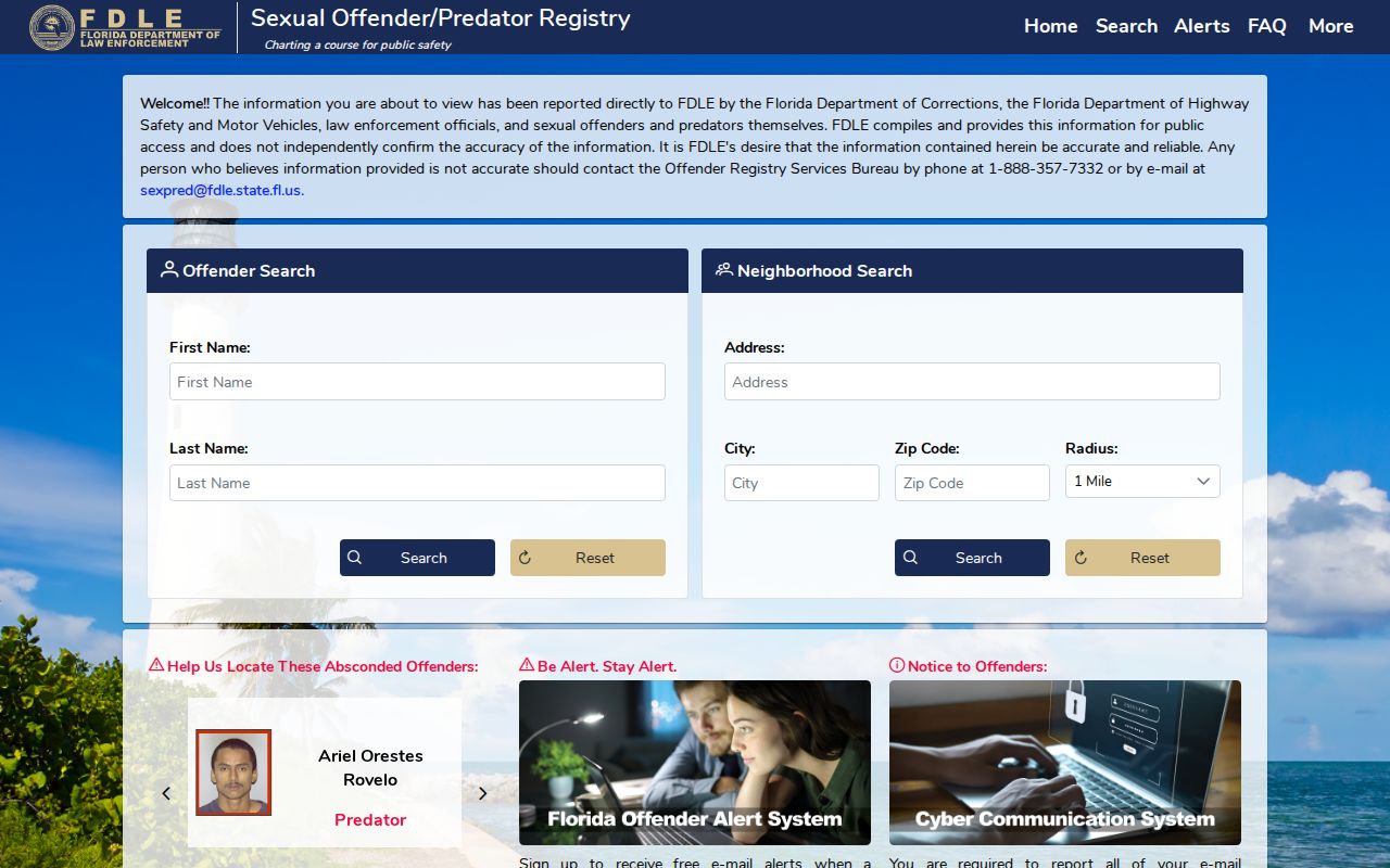 Greenacres neighbors official geographic offender registry search