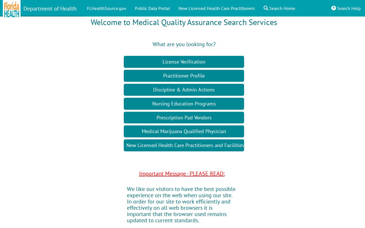 Greenacres resident lookup with Florida health license verification