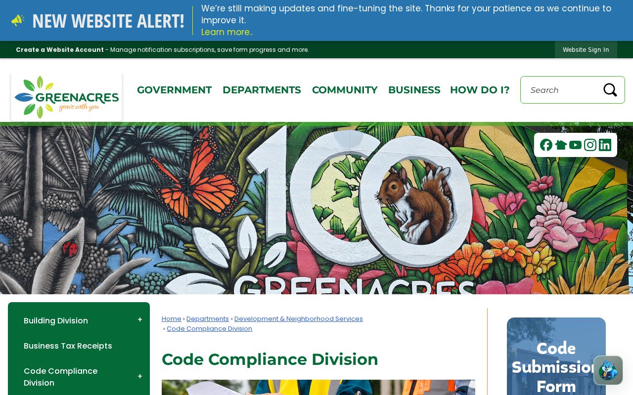 Greenacres Code Compliance address record information